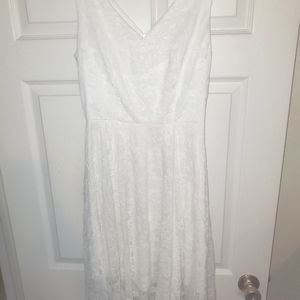 White lace high-low dress